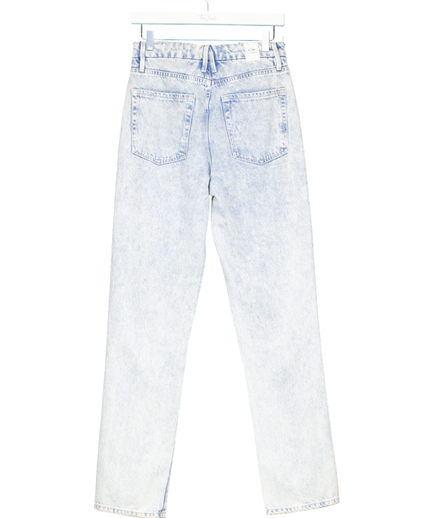 Good American Blue Light Wash Straight Leg Jean UK XS