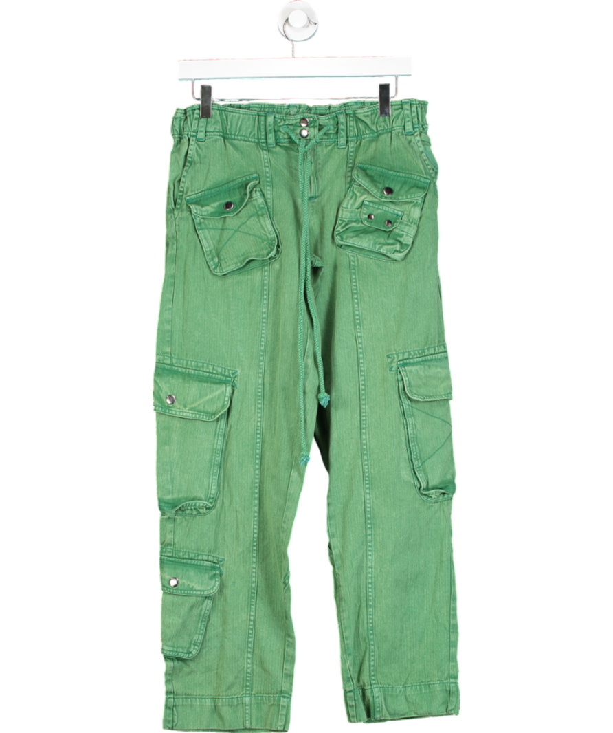 Free People Green Tahiti Cargo Pants UK XS