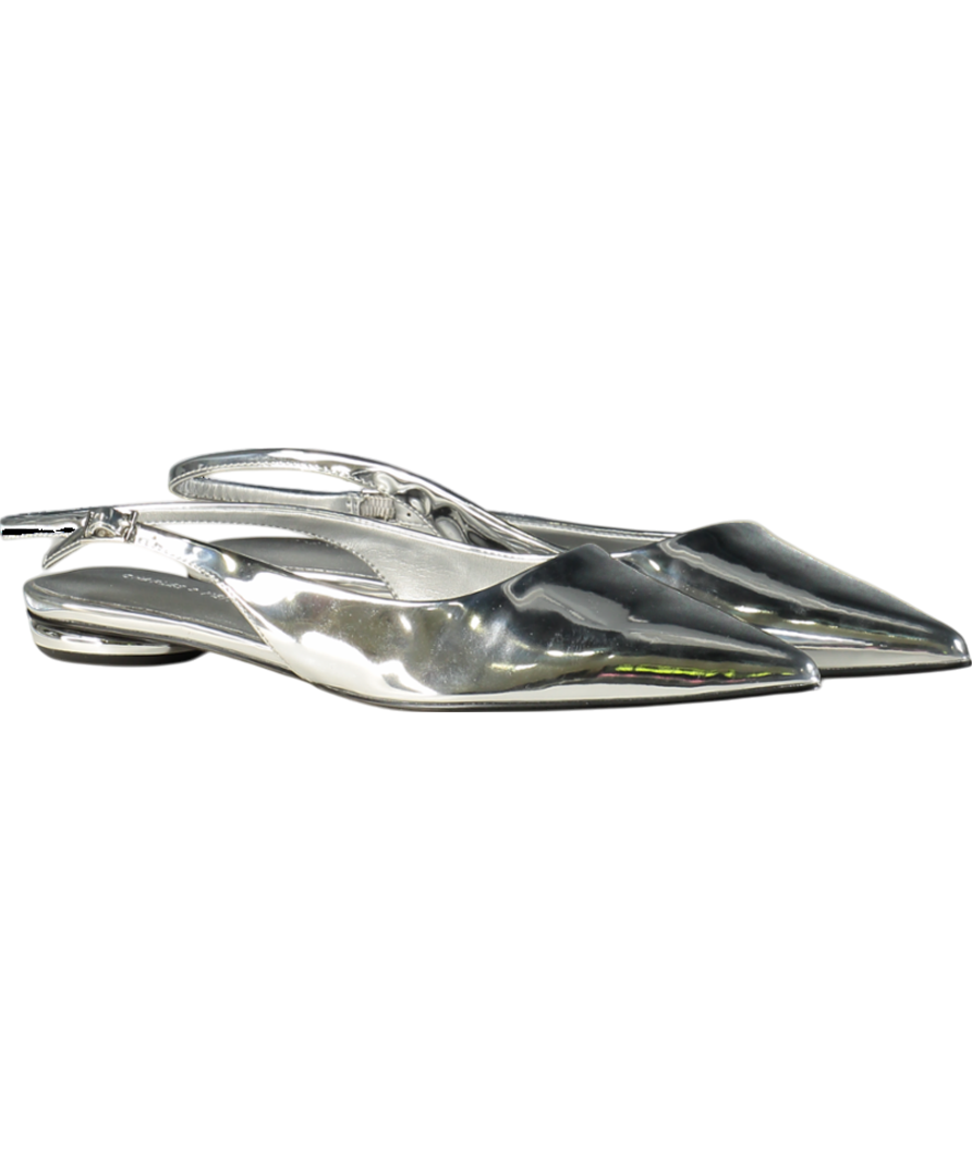 Charles & Keith Metallic Pointed Toe Slingback Flats UK 6 EU 39 👠