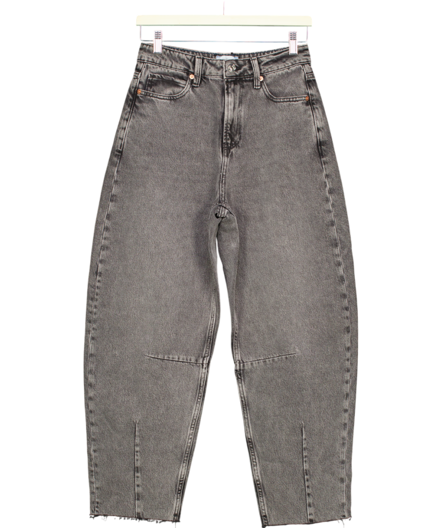 River Island Black Barrel Jeans UK 8