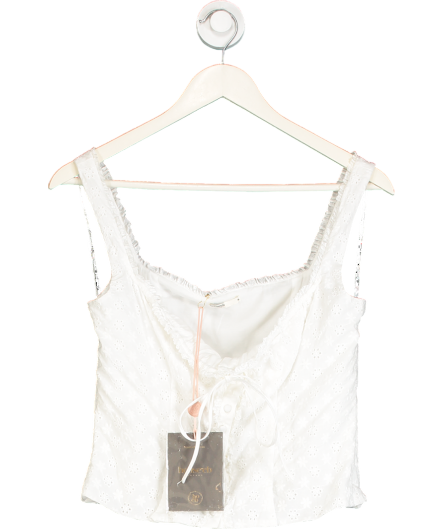 House of CB Juana White Broderie Anglaise Top UK M