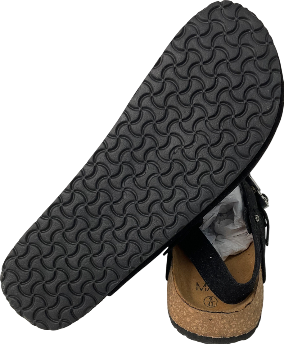 boohooMan Black Faux Suede Mule UK 9 EU 43 👞