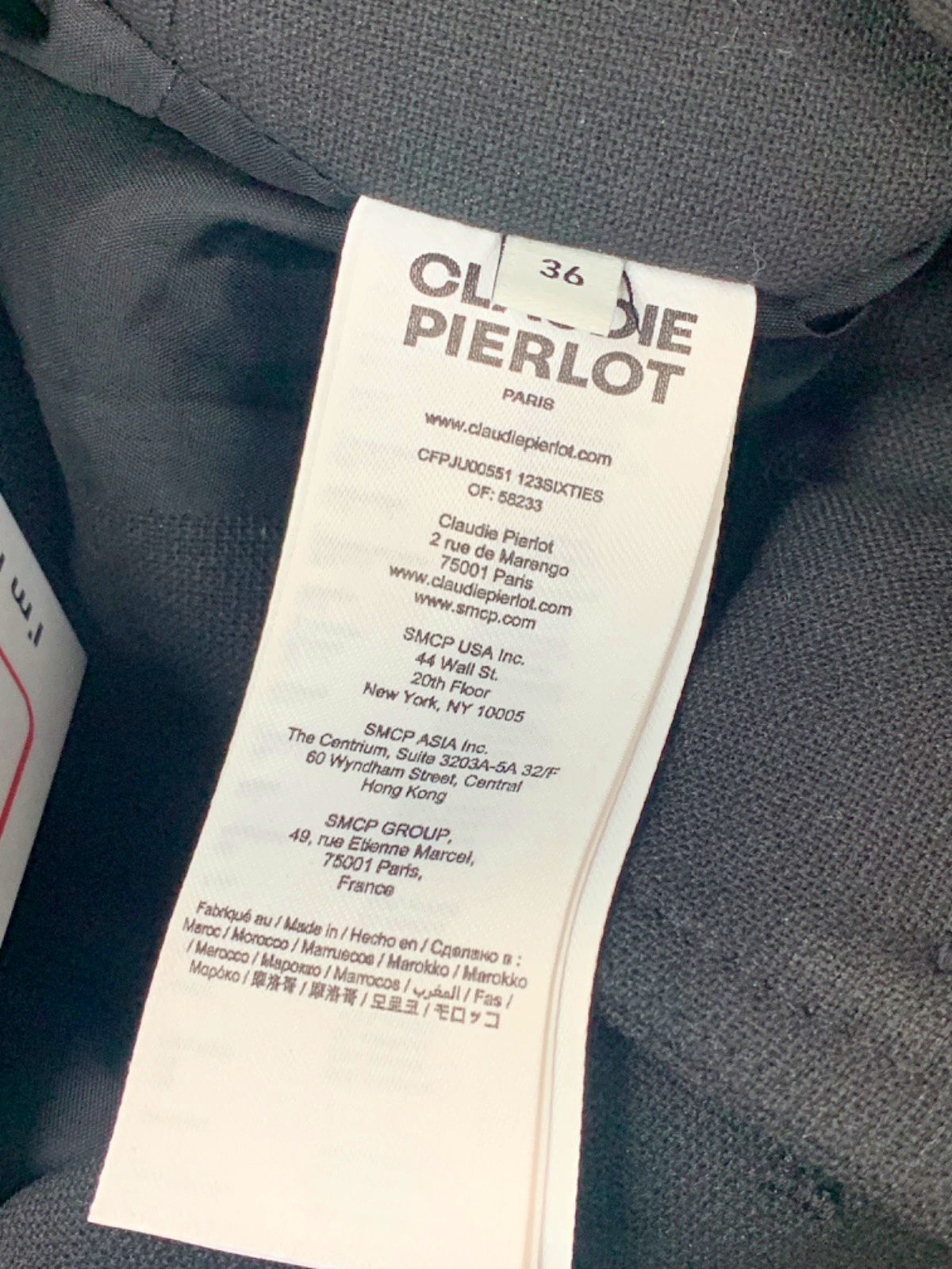 Claudie Pierlot Black Buttoned Skirt UK 8