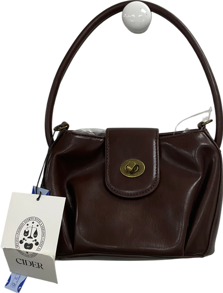 Cider Brown Leather Look Mini Shoulder Bag
