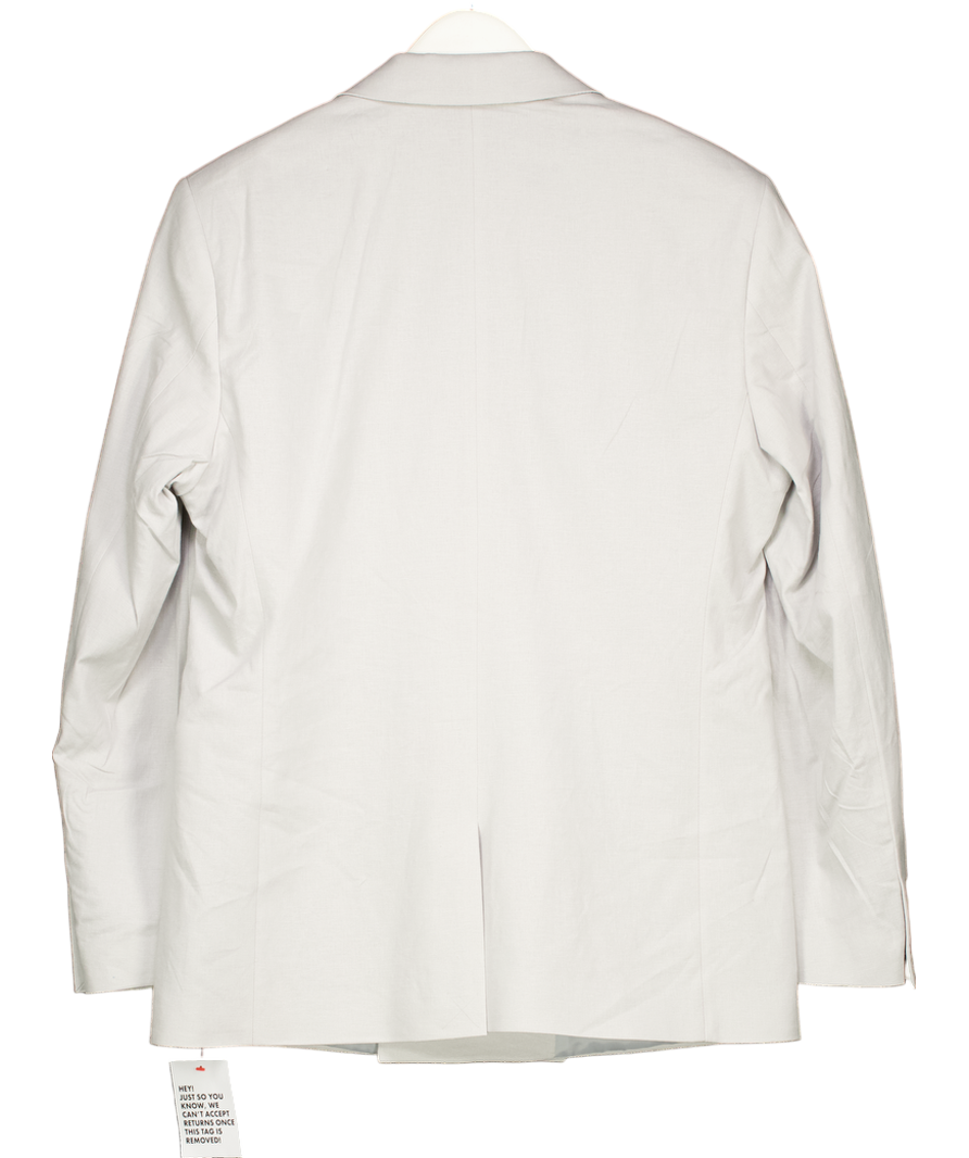 ASOS Grey Double Breasted Linen Blazer UK 38" CHEST