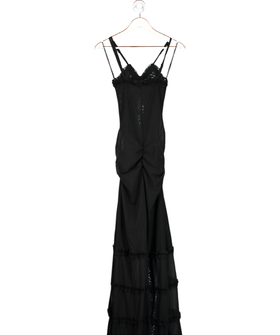 Jaded London Black Fatale Maxi Dress UK S