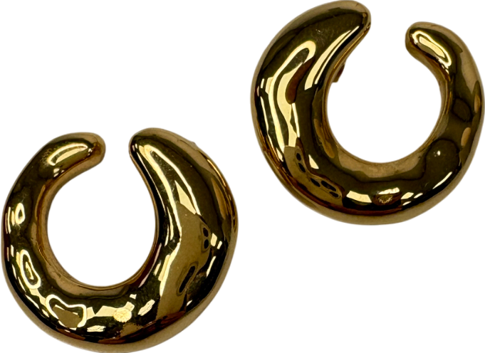 Missoma Metallic Molten Large Open Stud 18k Gold Earrings