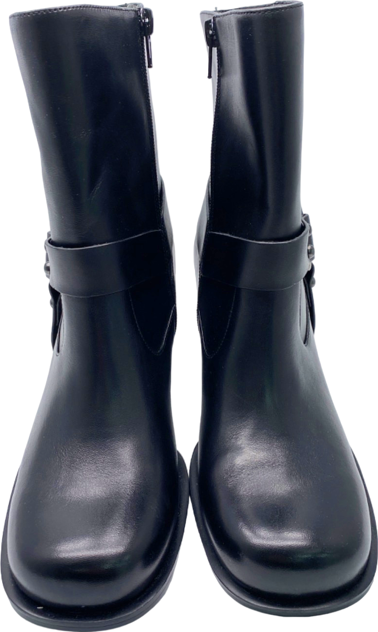 RAYE Black Leather Ankle Boots UK Size 5