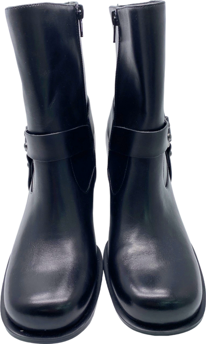 RAYE Black Leather Ankle Boots UK Size 5
