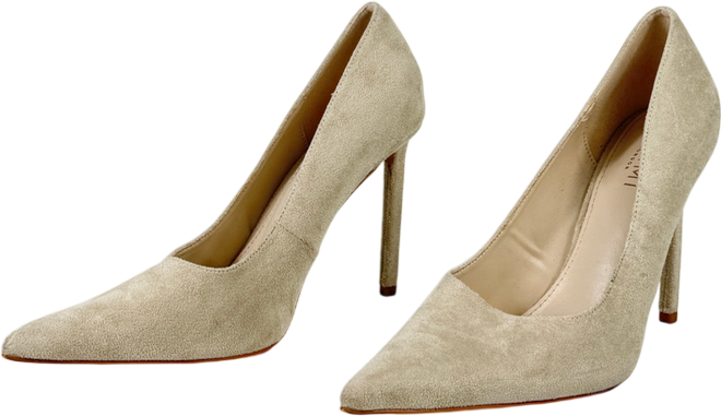 SIMMI Nude Oatmeal Suede Court Shoes UK 6 EU 39