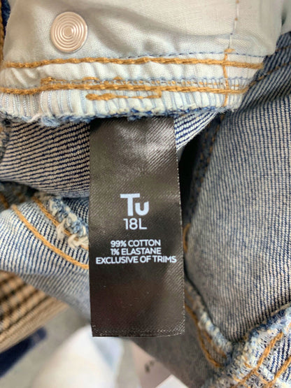 Tu Blue Barrel Leg Jeans UK 18L