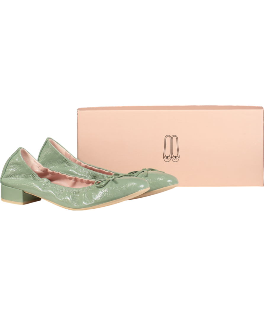 Pretty Ballerinas Green Gretschen Ballerina Pumps UK 8 EU 41 👠