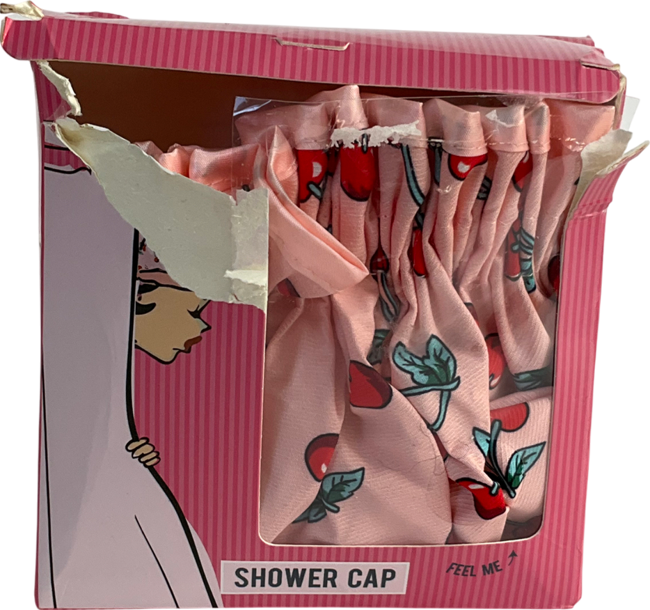 The vintage cosmetic company Cherry Shower Cap, Lightweight And Elasticated Waterproof Cap Pink No size