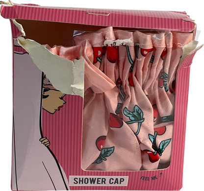 The vintage cosmetic company Cherry Shower Cap, Lightweight And Elasticated Waterproof Cap Pink No size