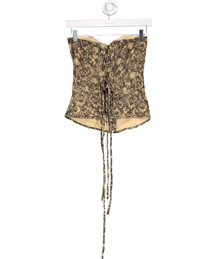 Duo Daze Beige Lace Corset Top UK XS