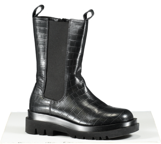 joia Black Croc Boots UK 4 EU 37 👠