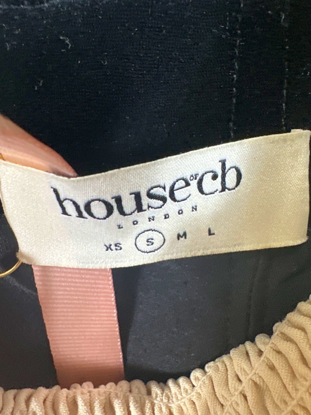 House of CB Black/Vintage Cream Azaria Dress UK S