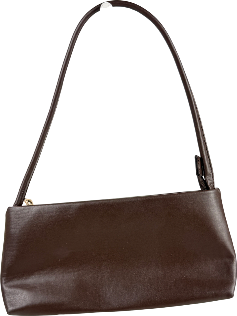 ASOS Brown Minimal 90s Shoulder Bag In Dark Chocolate One Size