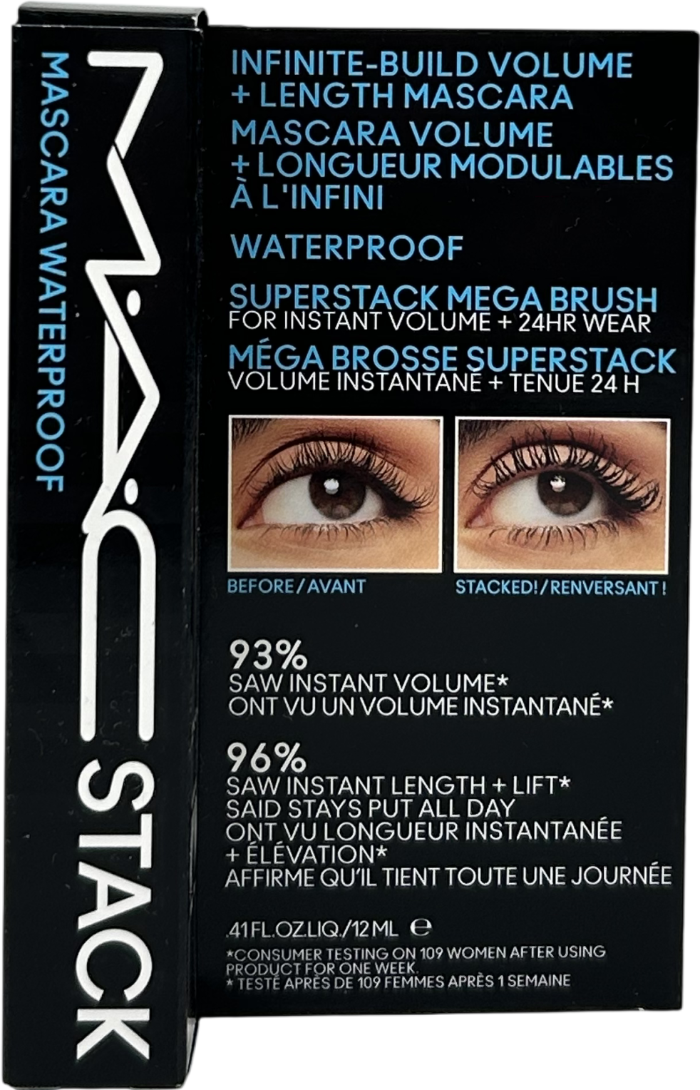 MAC Macstack Waterproof Mascara Black 12ml