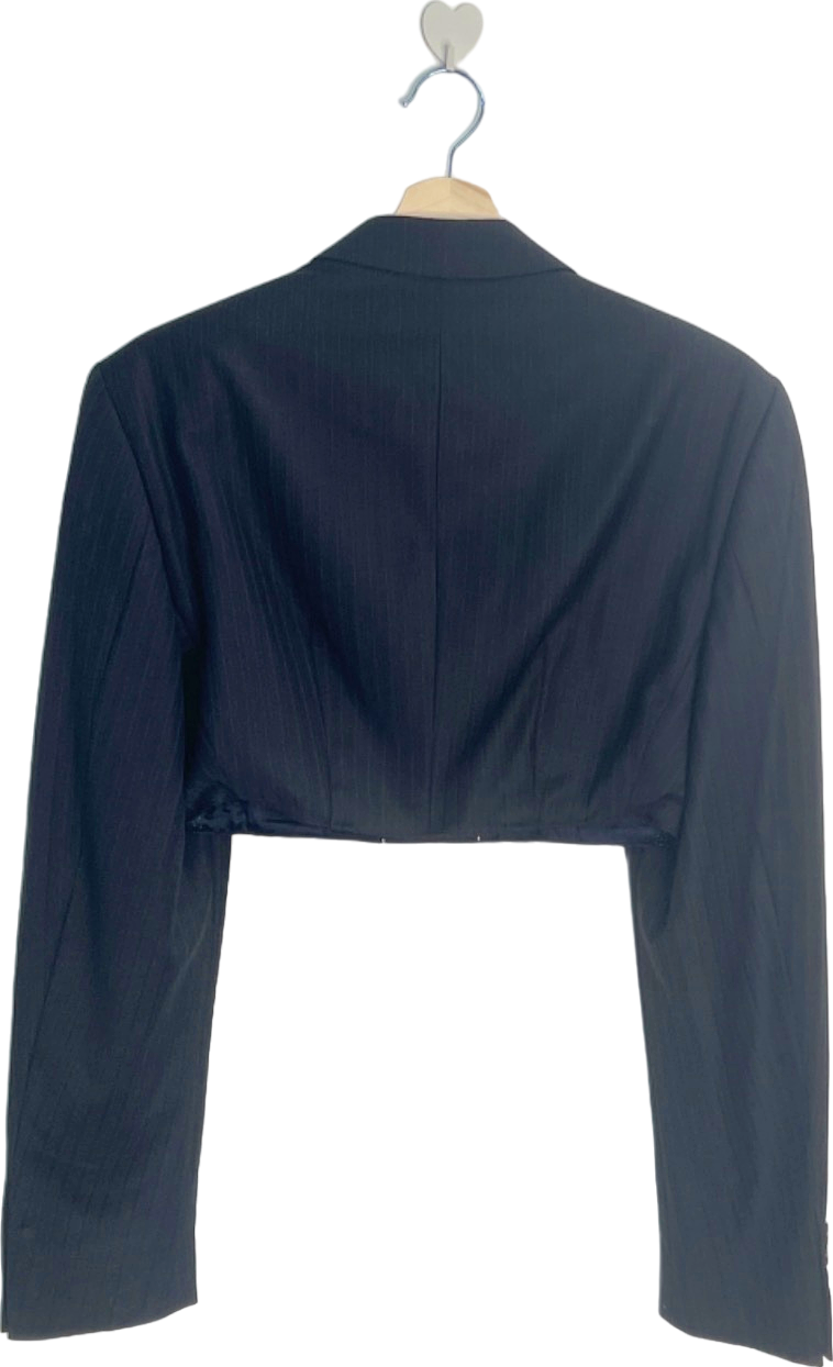 Zara Black Cropped Blazer Eu 40