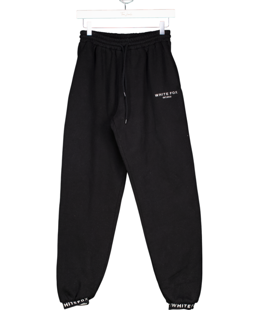 White Fox Leisure Edition Sweatpants Black UK XS