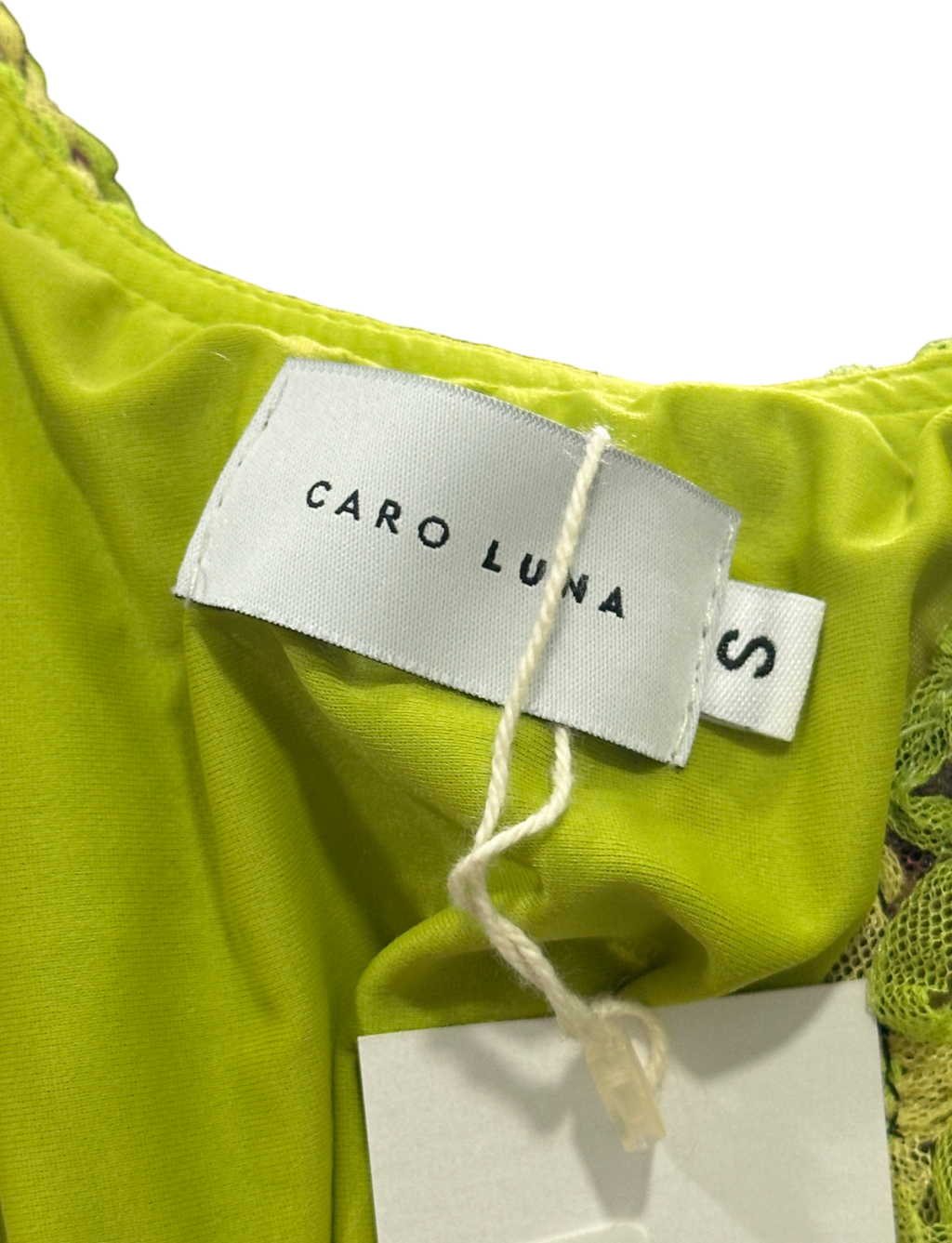 Caro Luna Green Fringe Dress S