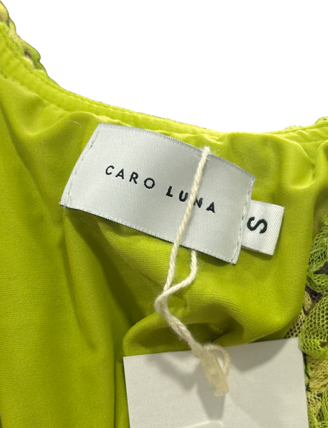 Caro Luna Green Fringe Dress S