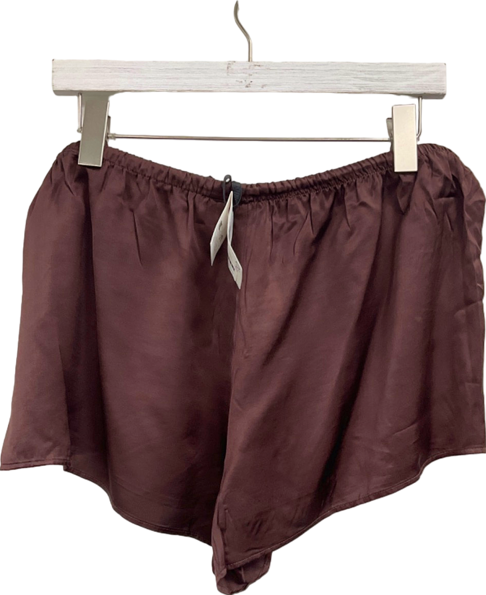 Primark Brown Satin Shorts UK L