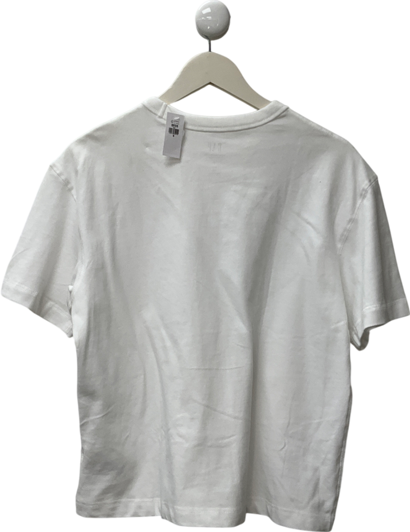 GAP White Crew Neck Vintage 100% Organic Cotton Short Sleeve T-shirt UK S