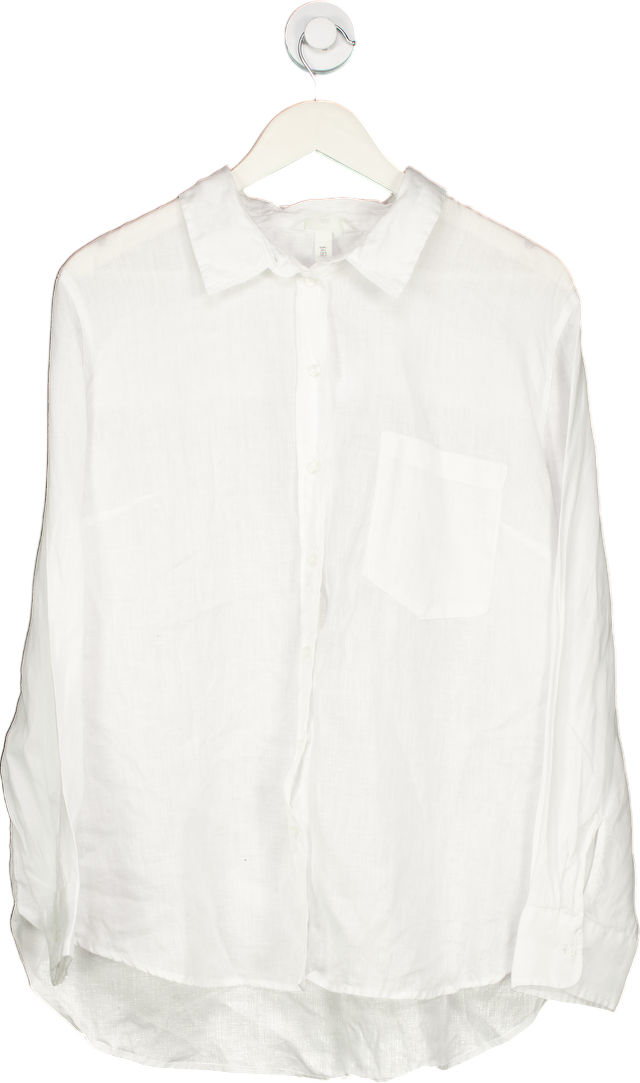 H&M White Linen Shirt UK L