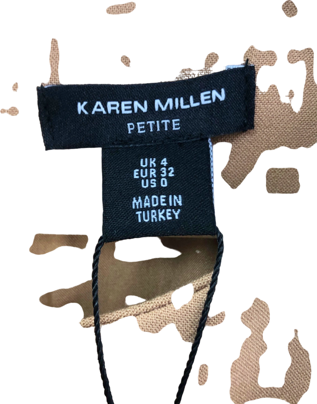 Karen Millen Camel Double Breasted Button Mini Dress Petite UK 4