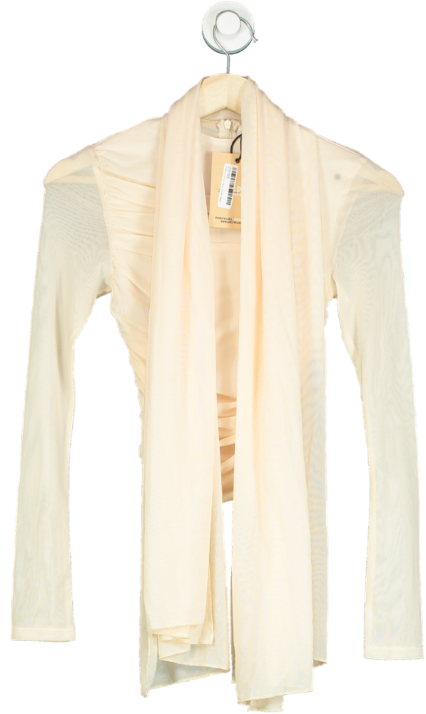 Mars The Label Off White Mesh Sleeve Knot Detail Co Ord UK 6