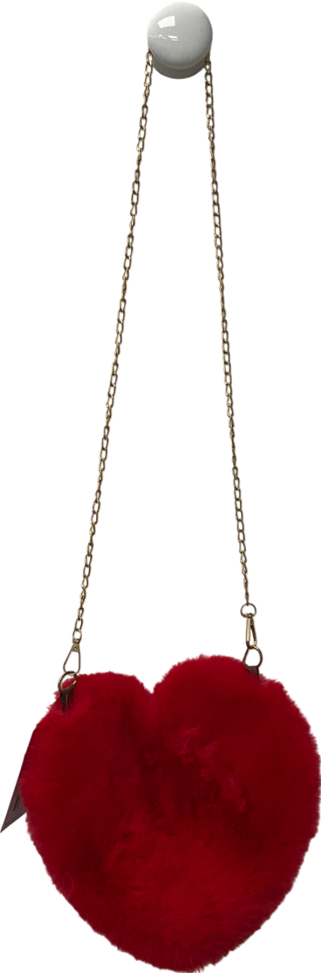 Red Heart Shaped Shoulder Bag One Size