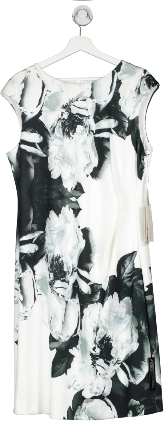 Roman Originals White Scuba Floral Dress UK 20