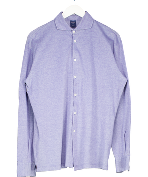 Boggi Blue Cotton Long Sleeve Shirt UK L