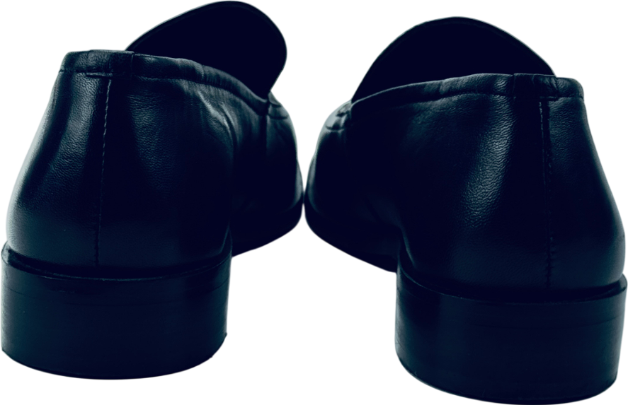 TOPSHOP Corrie Real Leather Flat Shoe Loafer In Black UK 5 EU 38 👠