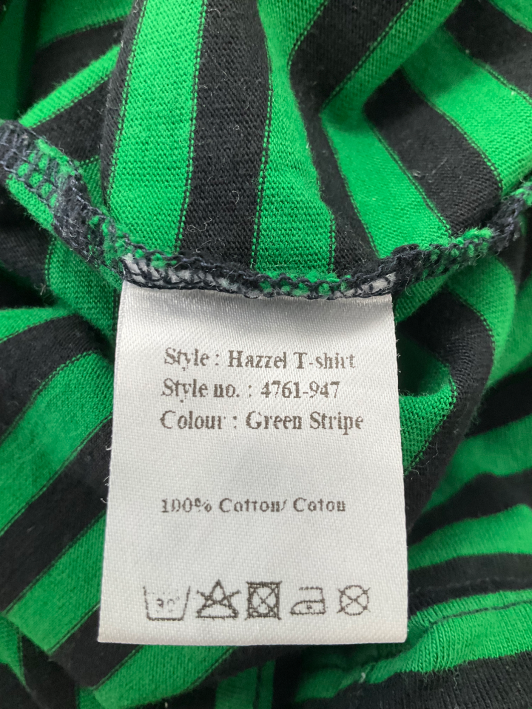 Birgitte Herskind Green Striped Tee UK S