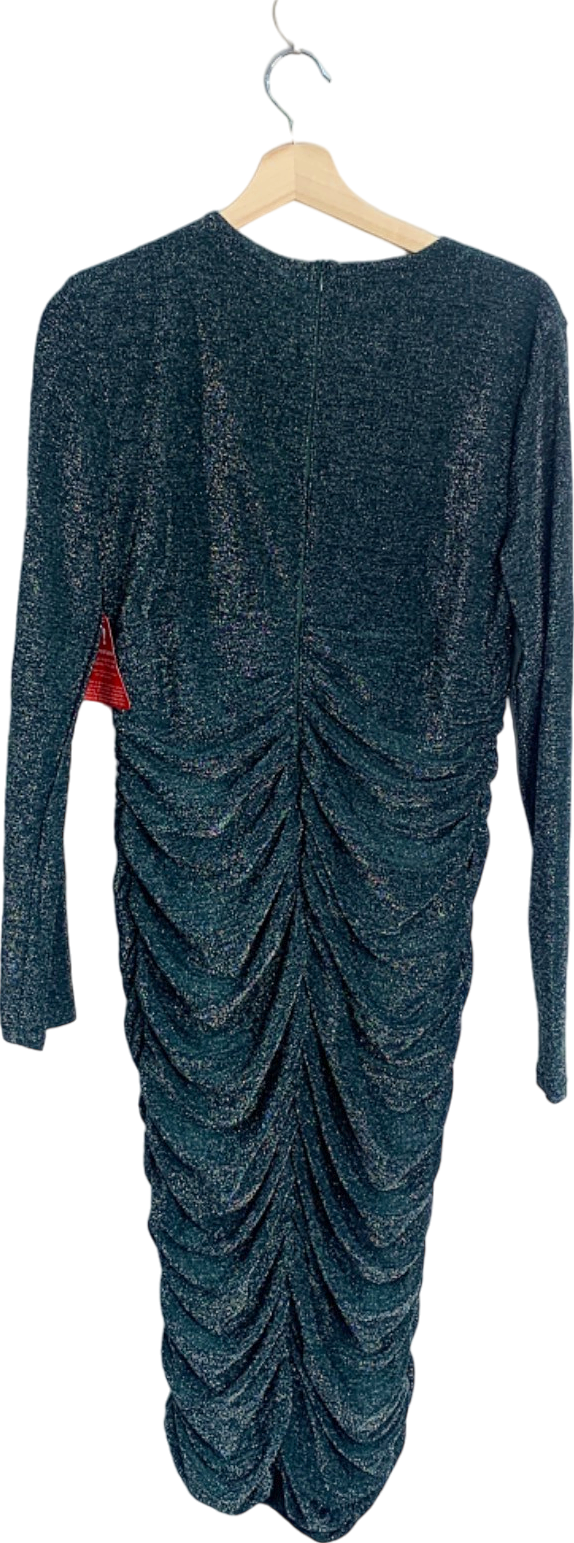 AX Paris Teal Ruched Bodycon Dress UK Size 18