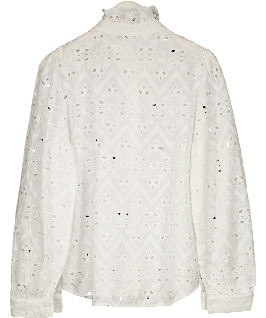 Law & Co Bisou's Project White Ambrose Blouse UK L