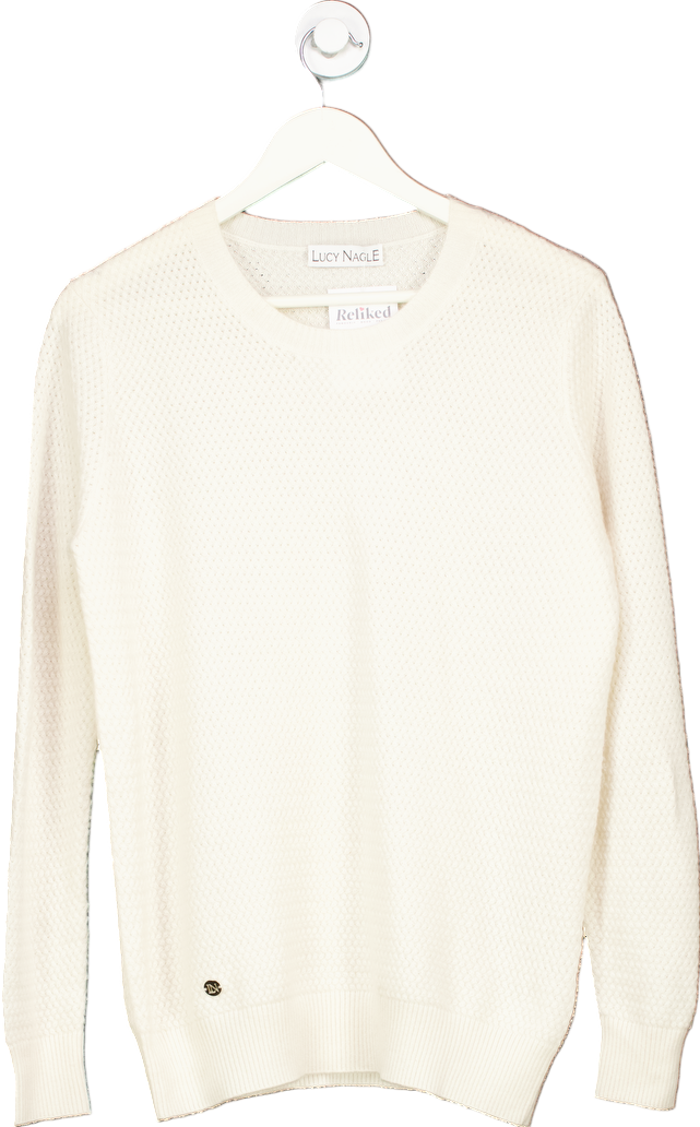 Lucy Nagle White Cashmere Jumper M