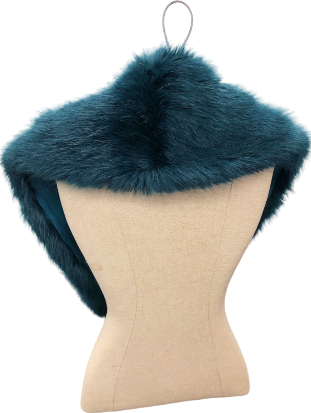 Jigsaw Teal Faux Fur Shrug One Size