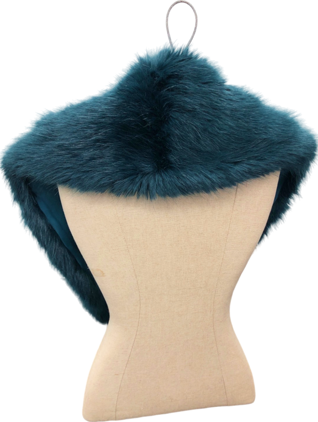 Jigsaw Teal Faux Fur Shrug One Size