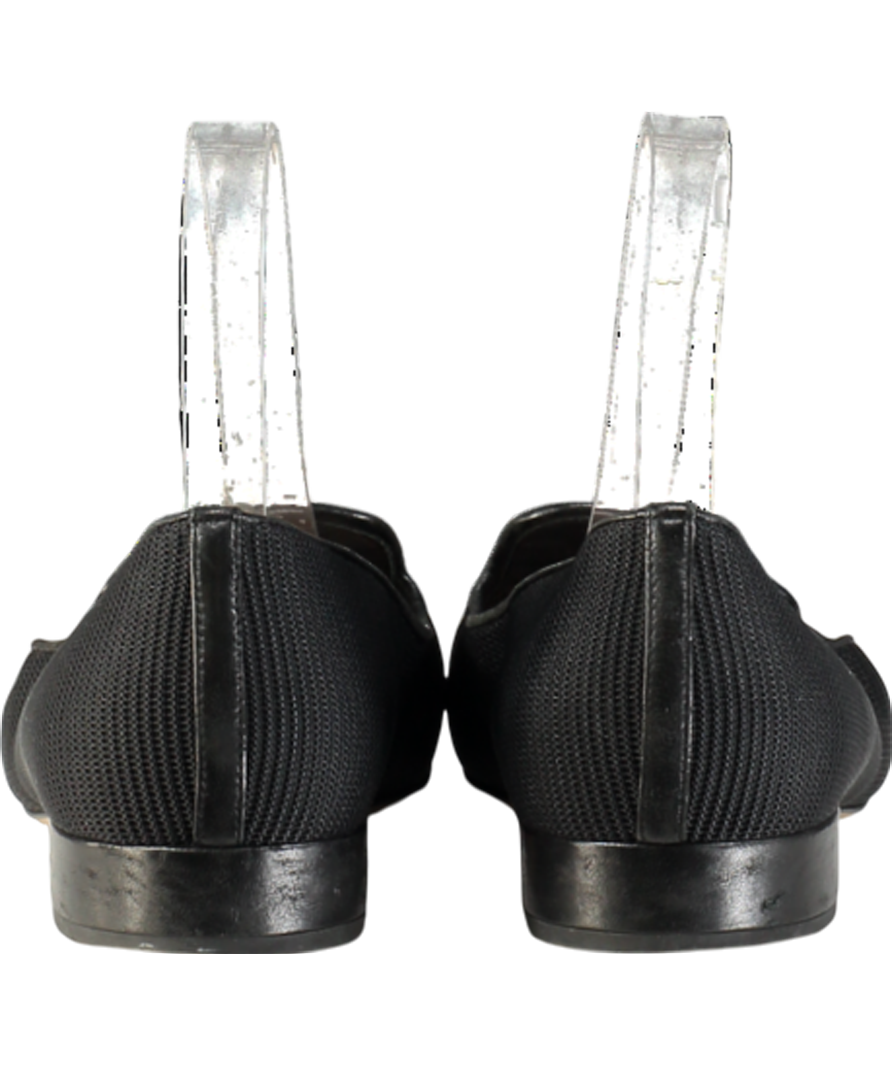 Christian Dior Black Technical Fabric Slip On Loafers UK 4 EU 37 👠