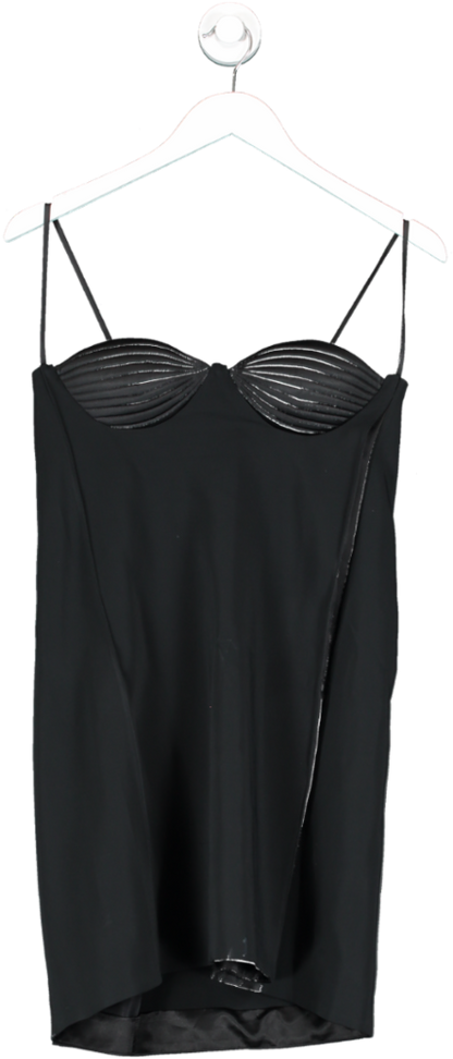 BEVZA Mini Seashell Cups Dress - Black UK XS