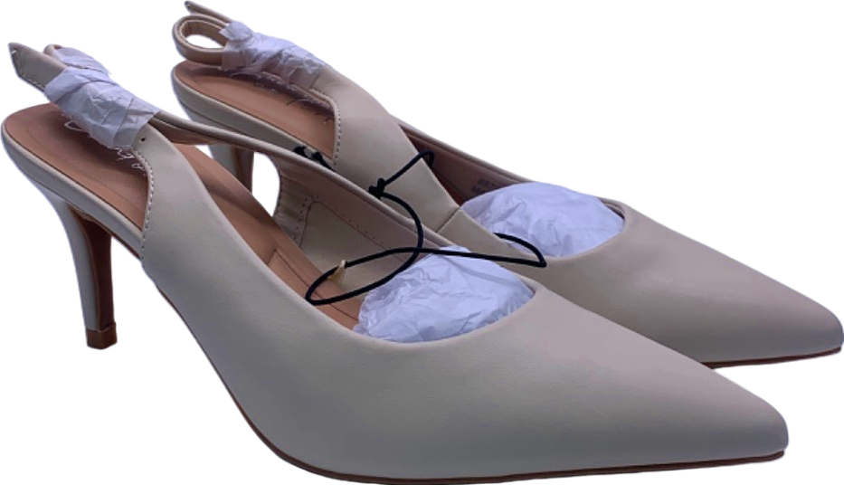 New Look Cream Slingback Stiletto Heels UK 5