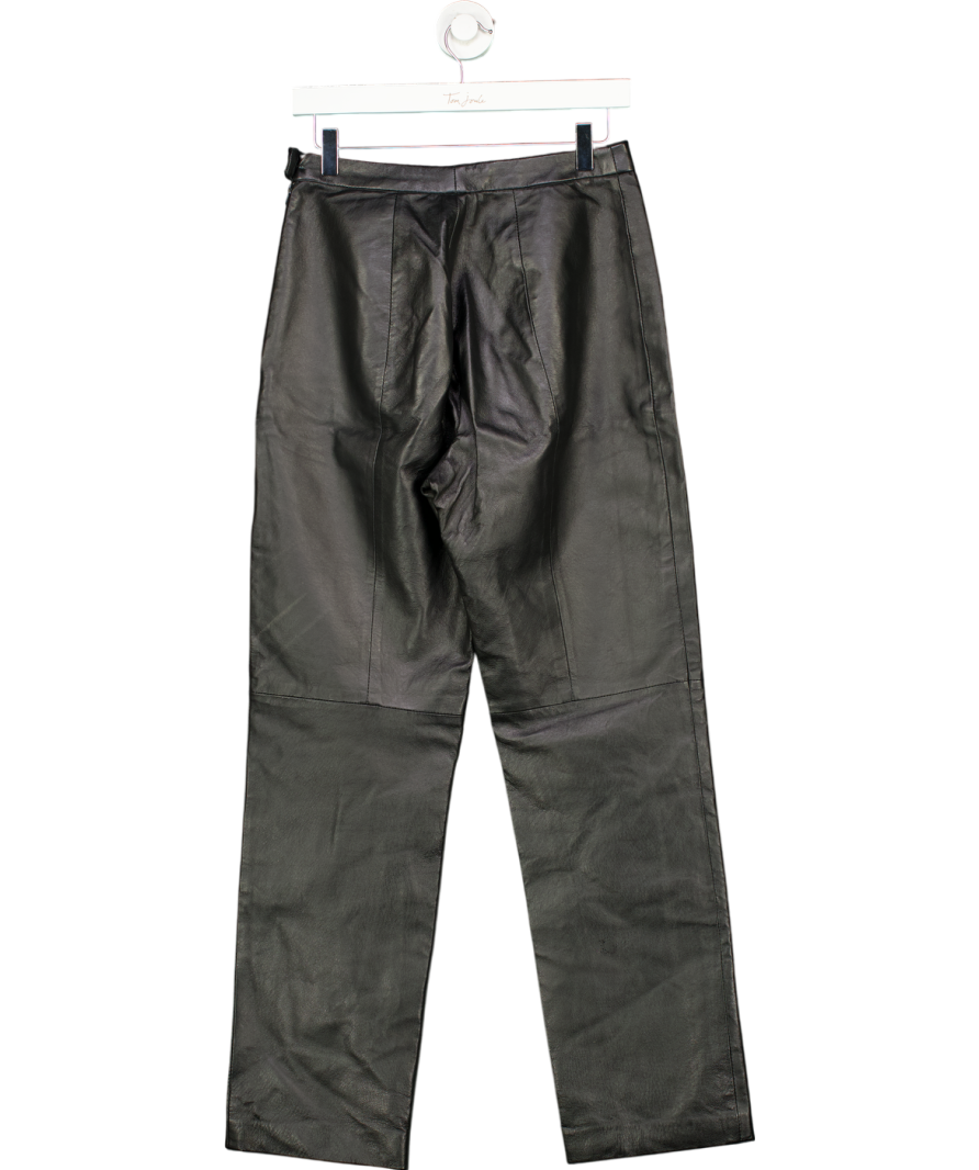 CLIO Leather Luxury Real Leather Trousers Clio Black Trousers UK 8