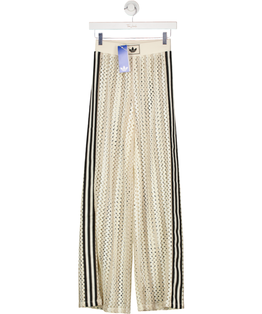 adidas Originals Summer Glow Originals Crochet Track Pants In Cream UK XS