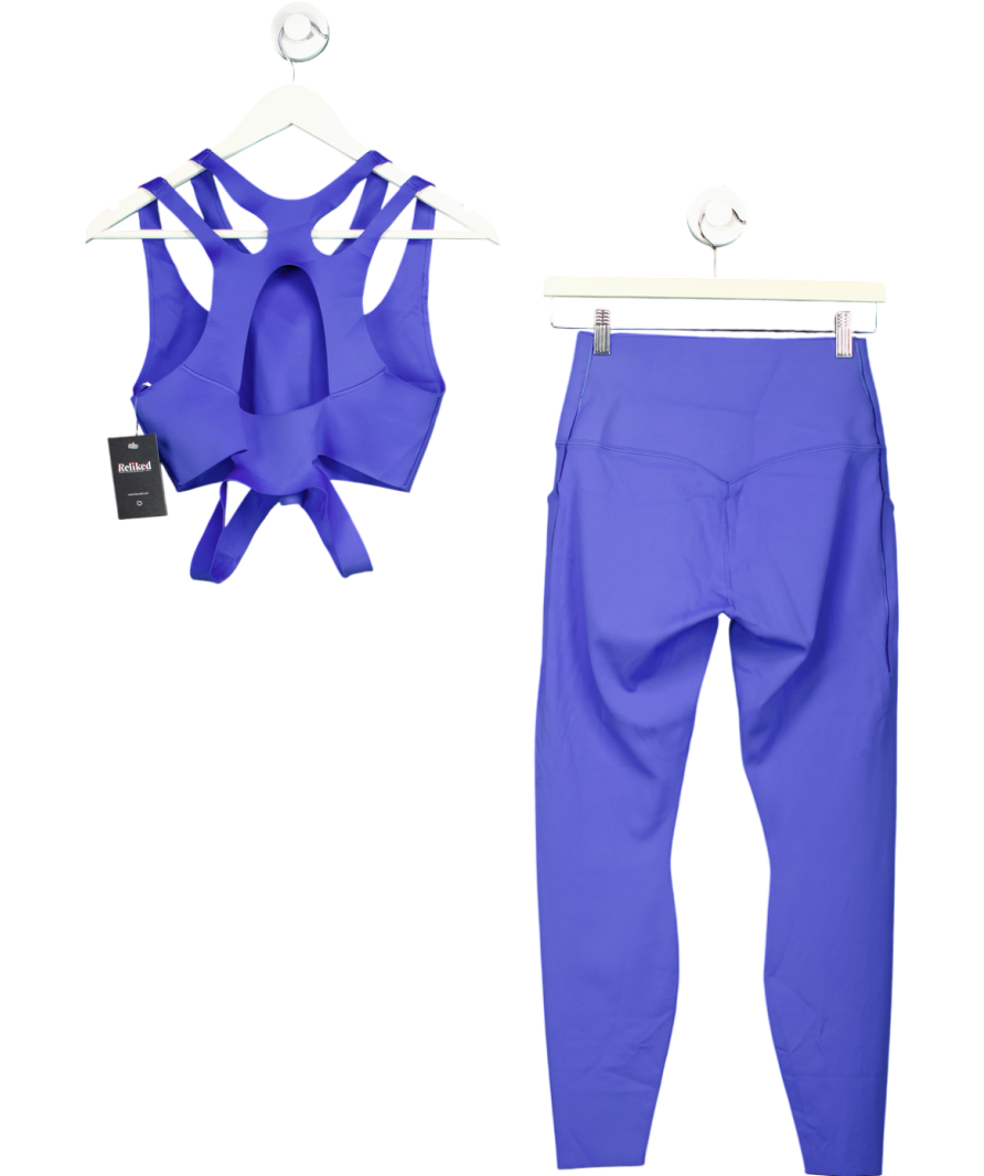 Nike Blue Strappy Running Top With Leggings UK M
