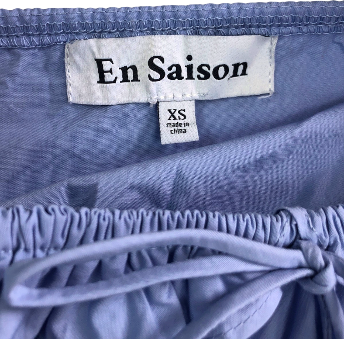 En Saison Blue Puff Sleeve Mini Dress UK XS