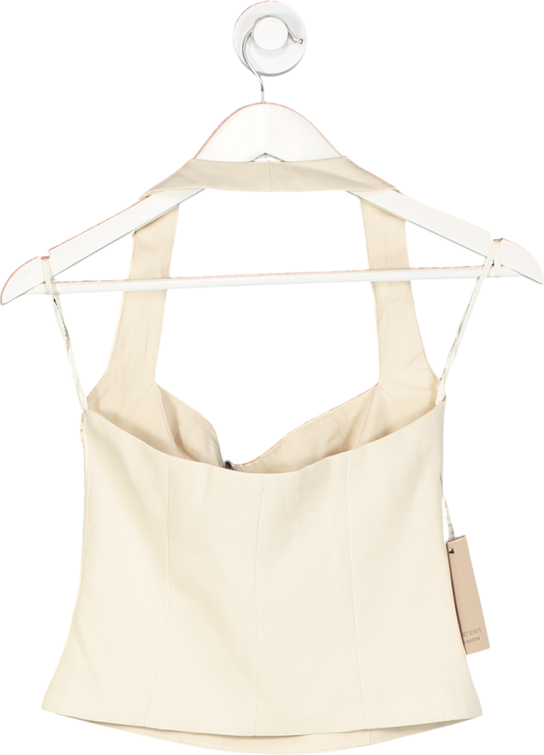 ODDMUSE Beige The Ultimate Muse Halter Top UK S